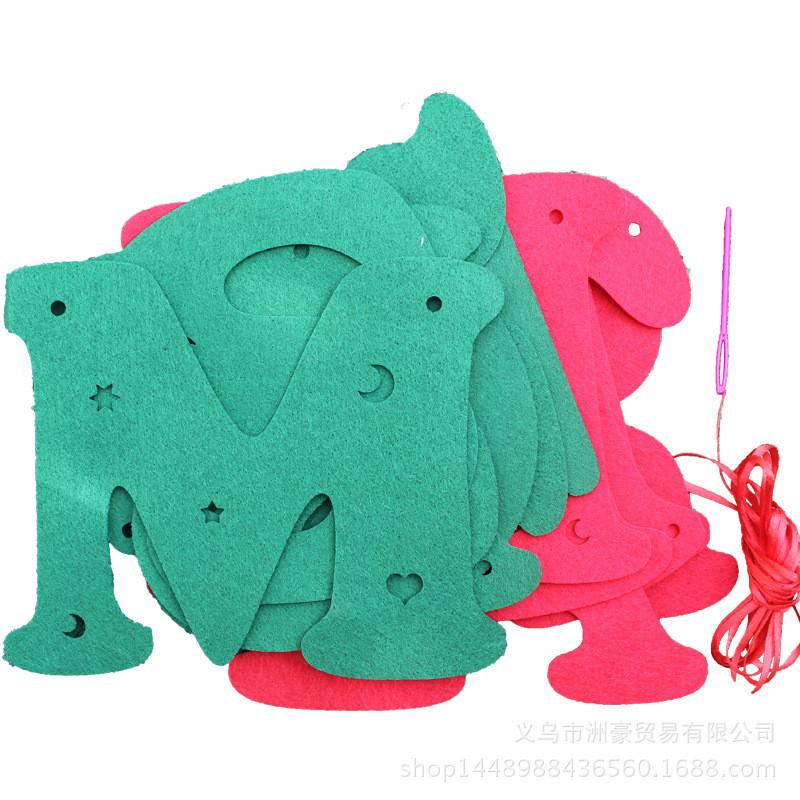 Cartoon Style Christmas Decorations Non-woven Fabric Banner For Festive Displays