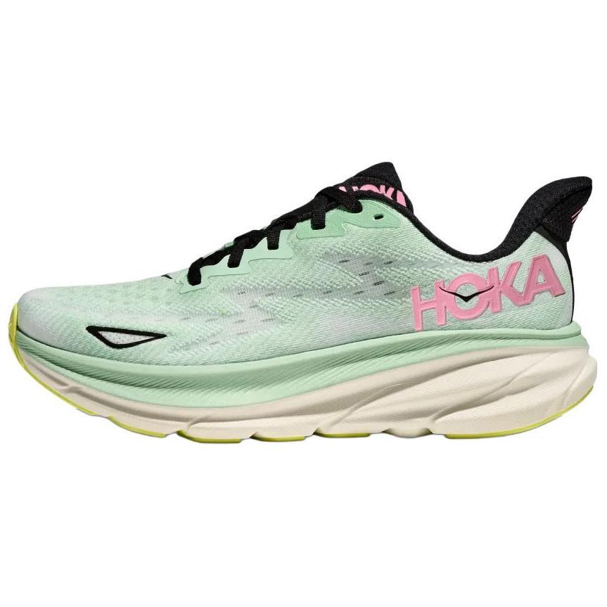 new HOKA ONE ONE Clifton 9 Anti Slip Wear Resistant Low Top Casual Running Shoes Women's Green