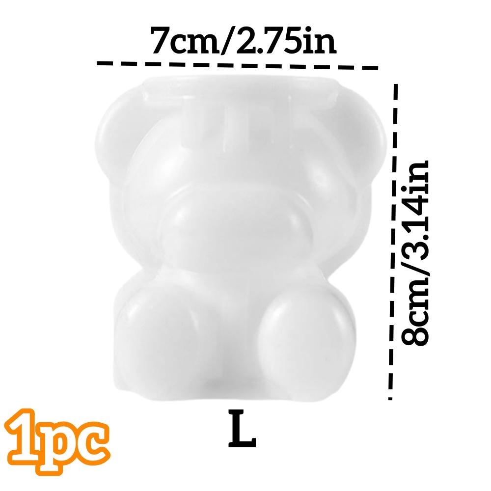 1/5pcs Ice Cube Mold Silicone Teddy Bear-Shaped Ice Tray for Ice Cream Coffee Chocolate DIY Summer Beverage Decor Kitchen Access
