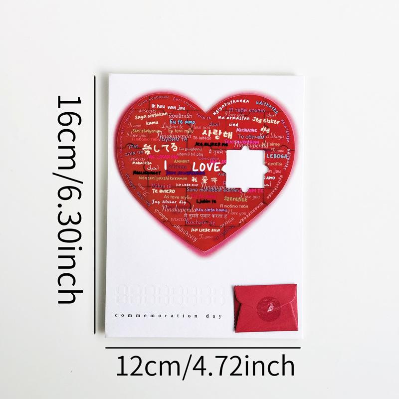 Love Greeting Cards Wedding Party Invitation Card Cake Accessories Birthday Gifts Valentine'S Day Present Thanksgiving Present