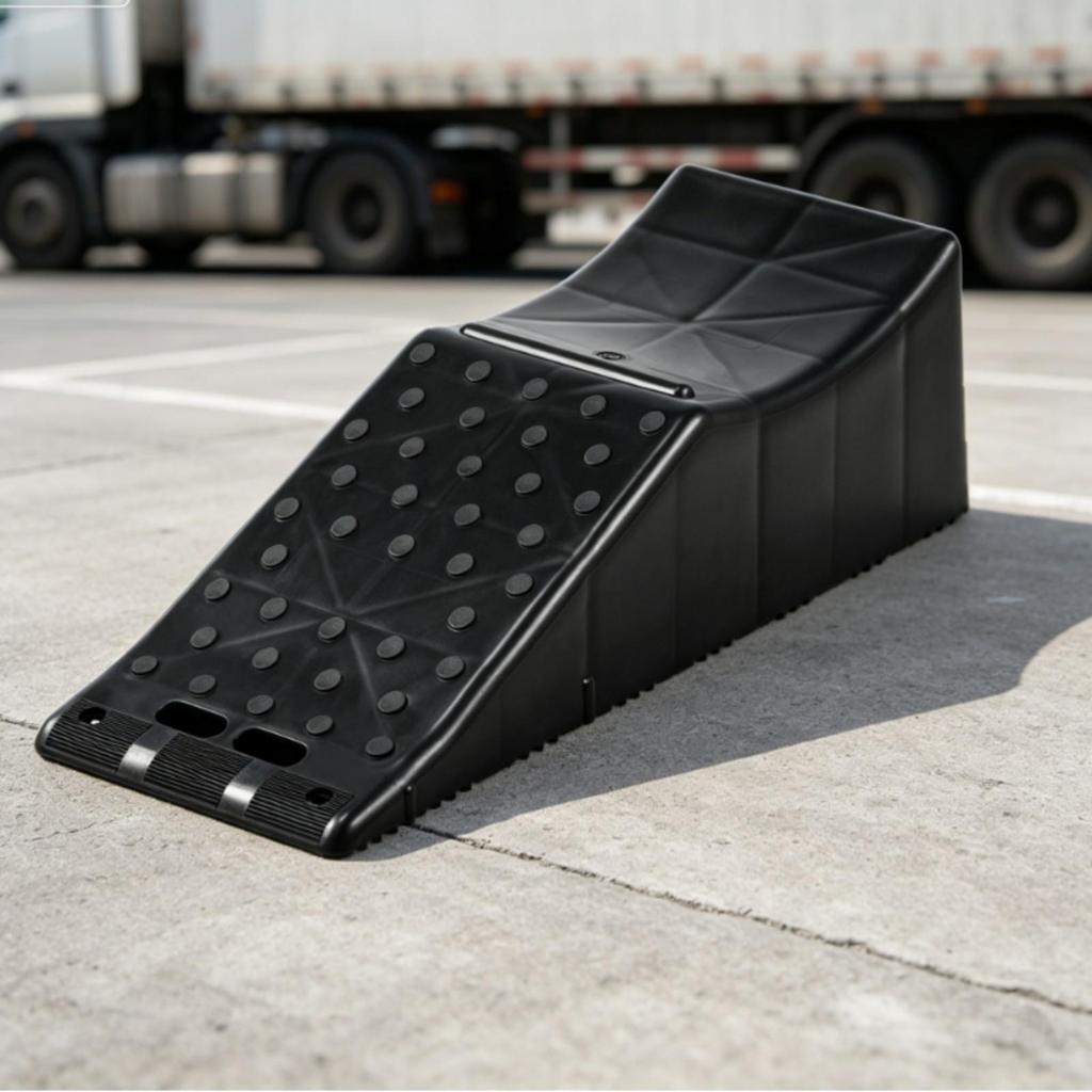 Automotive Wheel Chock Portable Triangular Wedge Impact-Resistant