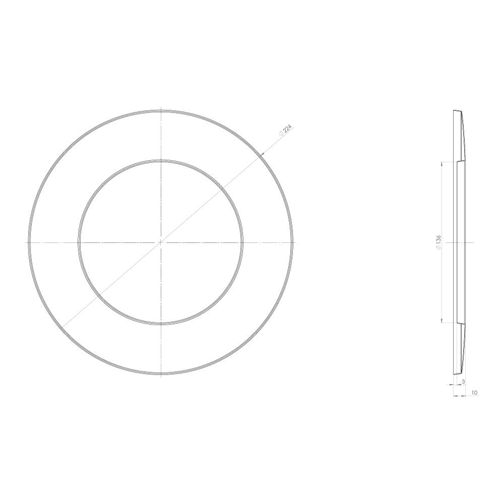 Steel Rosette Ø 130 CLASIC
