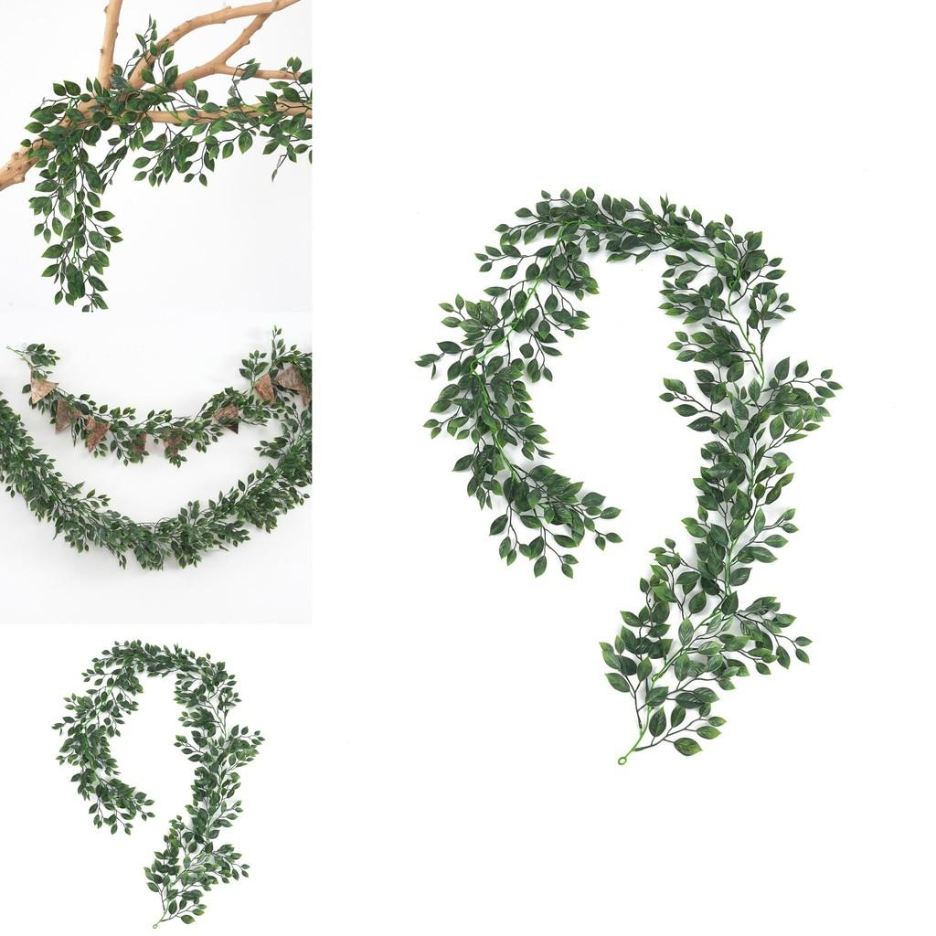 Banyan Leavesfake Botanical Vine With Silk Leaves For Home Office Wall Decor