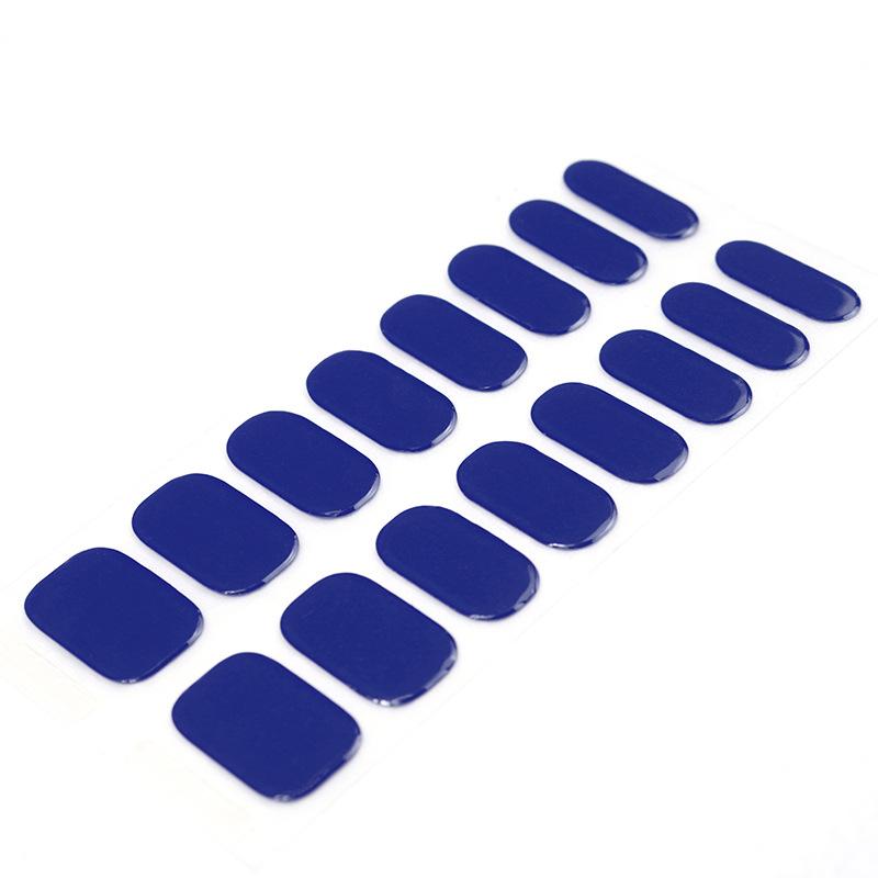 Nail Sticker Waterproof Lasting Stereoscopic Light Therapy Semi-curing Solid Color Japan and South Korea Gel Nail Sticker Nail Jewelry
