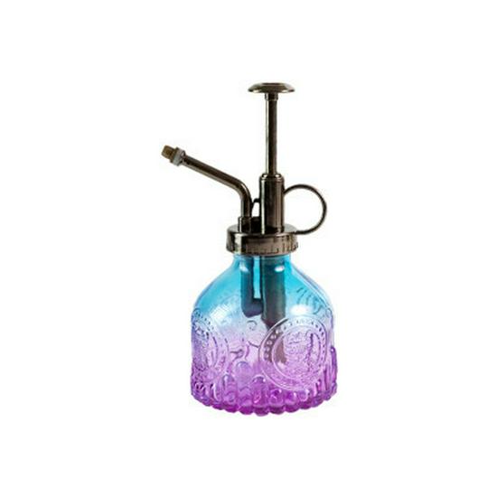 Retro Embossed Glass Spray Bottle – Small Pressure Watering Can for Garden & Home Flowers