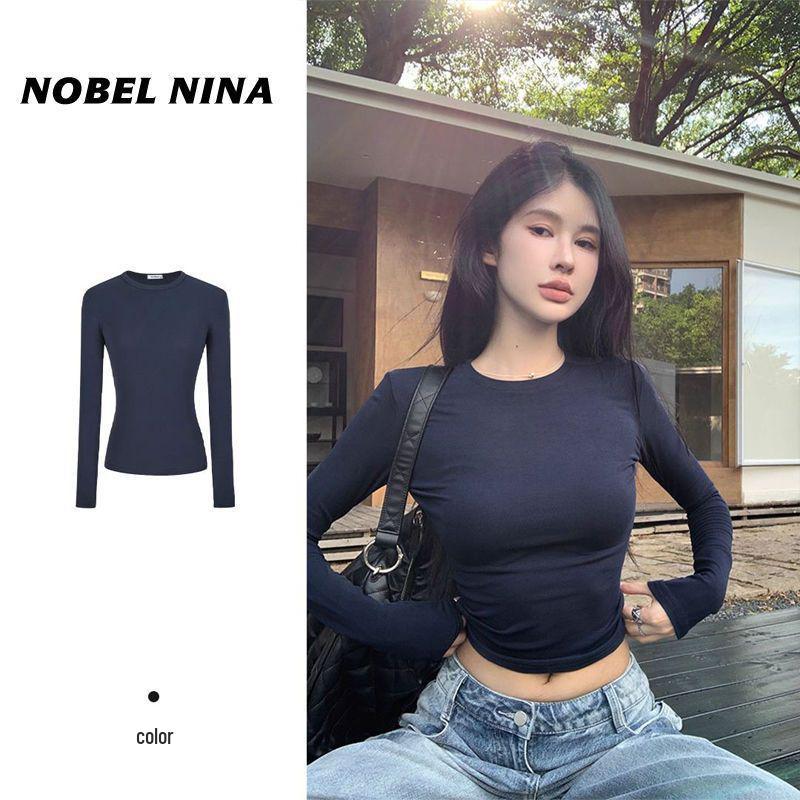 Slimming Early Autumn 2025 Figure-Flattering Women's Long/Short Sleeve T-Shirt