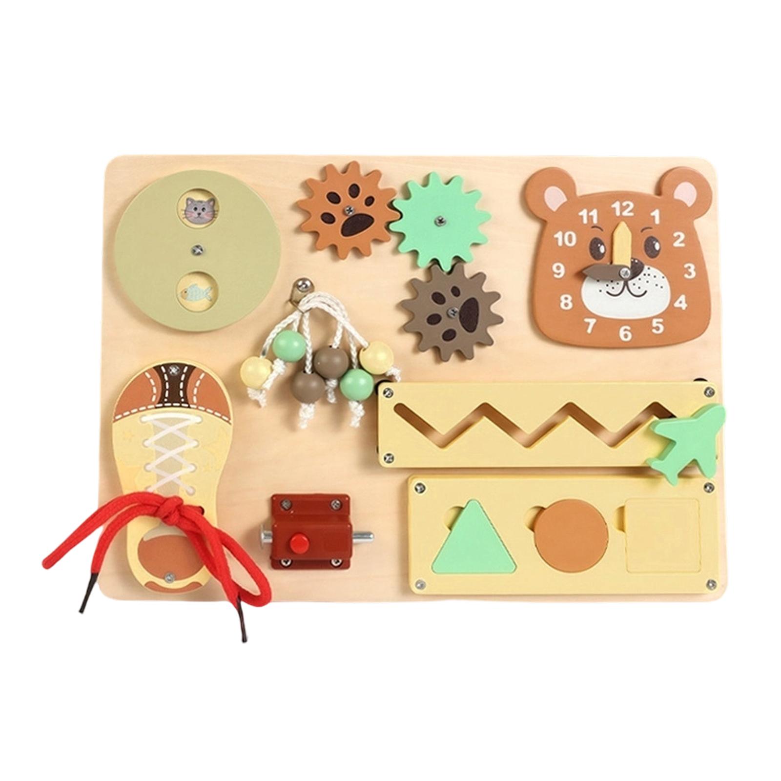 Busy Board For Toddlers - Multi-Activity Sensory Wall Toy For Early Learning & Skills One Size