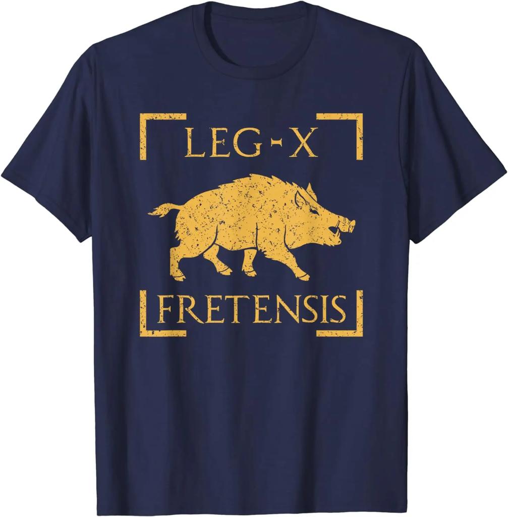 Legio X Fretensis Emblema del Cinghiale Maglietta Unisex della Legione Manica Corta Casual 100% Cotone Maglietta