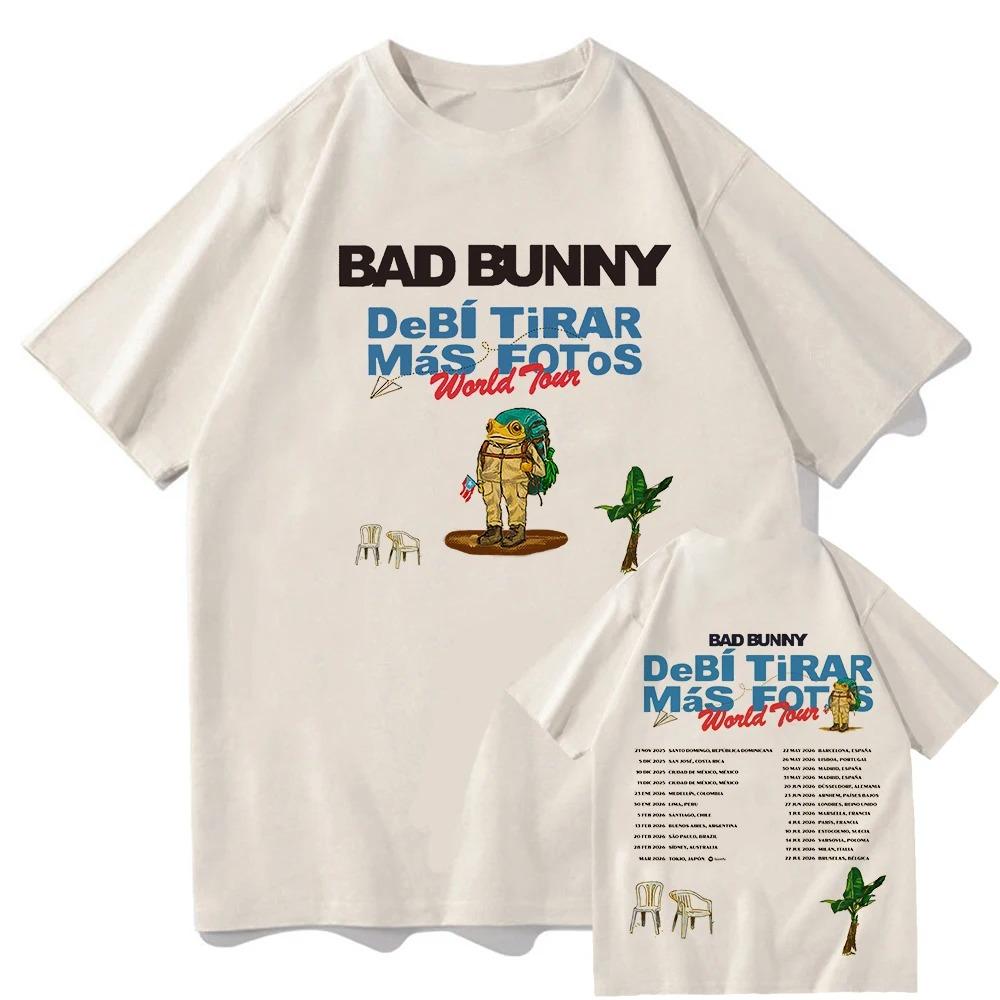 

Bad Bunny 2026 World Tour Tshirt Debí Tirar Más Fotos Album NEW Tshirts Oversized Short Sleeve Cotton Oneck Fashion Clothes L
