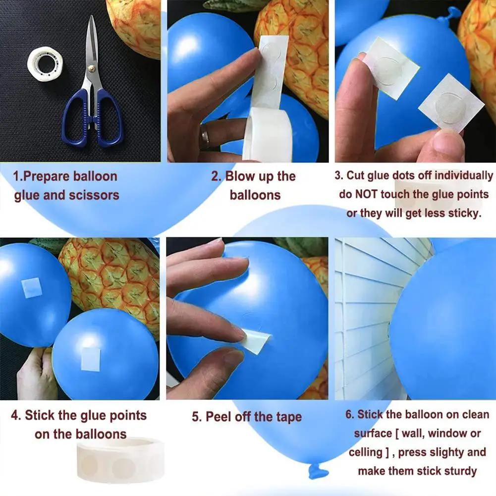 1 Roll 100pcs Double-sided transparent balloon adhesive party scene decoration props can be used for diy wedding birthday party