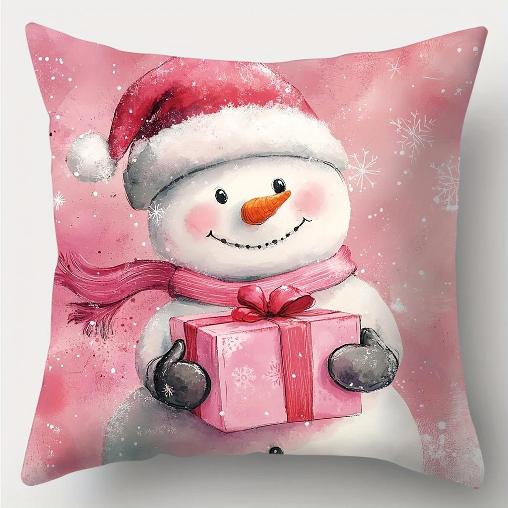 Christmas decoration pillowcase New Year gift cute Santa Claus Snowman pattern home room decoration sofa cushion cover