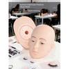 Three-Layer Realistic Eyelash Mannequin Head for Beginners to Practice Eyelash Extensions and Training, Cannot Lift Eyelids