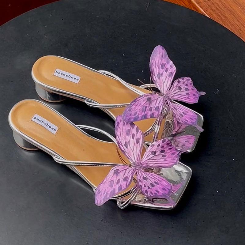 1 Pair Butterfly Shape Shoes Charms Sandals Decor Bohemian Shoe Accessories DIY Shoe Clip Elegant Orchid Flower Colorful