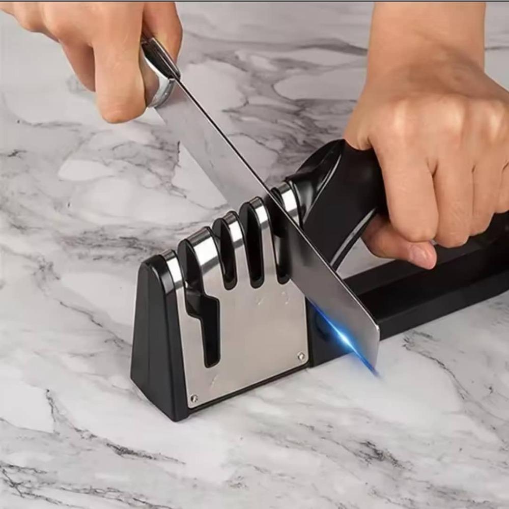 4 Stage Knife Sharpener Portable Manual Knife Sharpener Non Slip Base for Sharpening Kitchen Knives Kitchen Tool Accessories