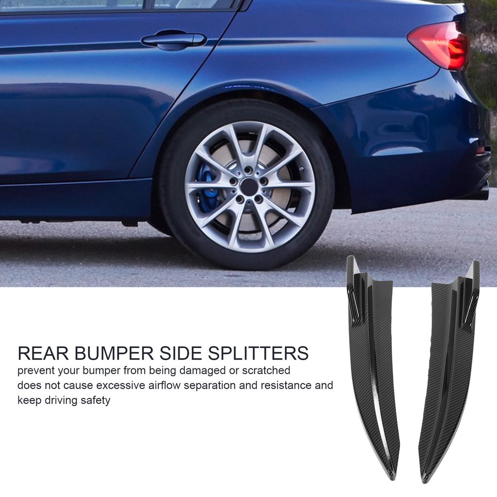 2 Pcs Rear Splitter Lip Spoiler Glossy Black Left Right Bumper Diffuser Splitter Kit for 3 Series  0 M Sport 2019‑2022