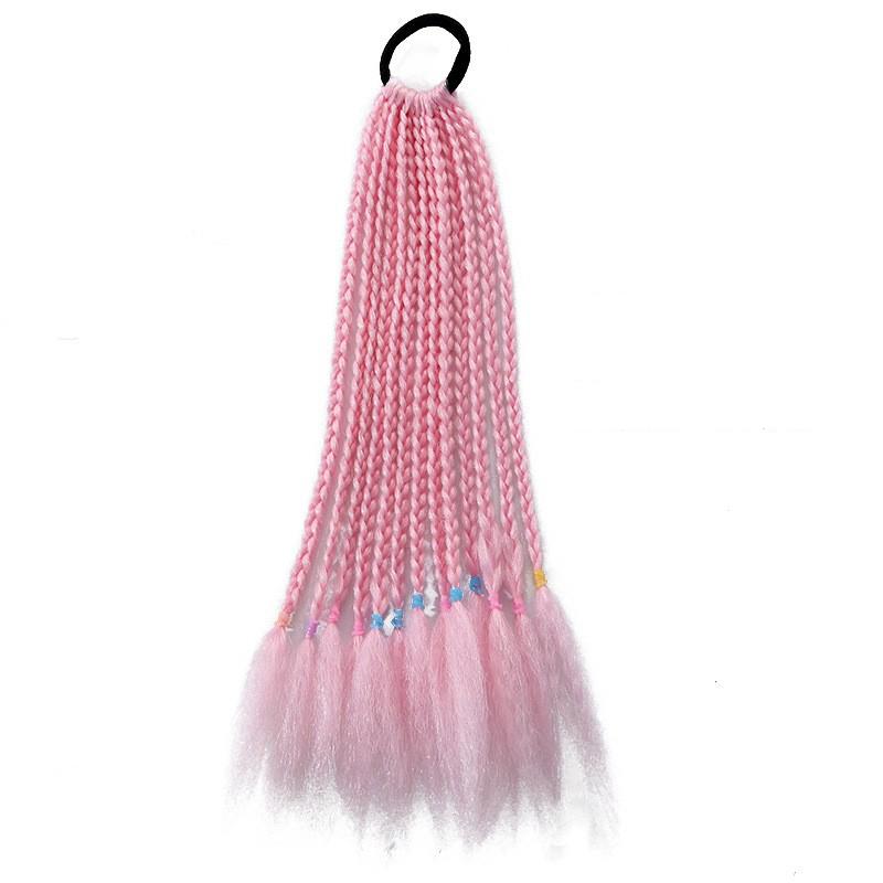 

New Girls Dirty Braids Colorful Twist Tie Wigs Ponytail Kids Hair Accessories Headbands Rubber Bands Princess Headwear