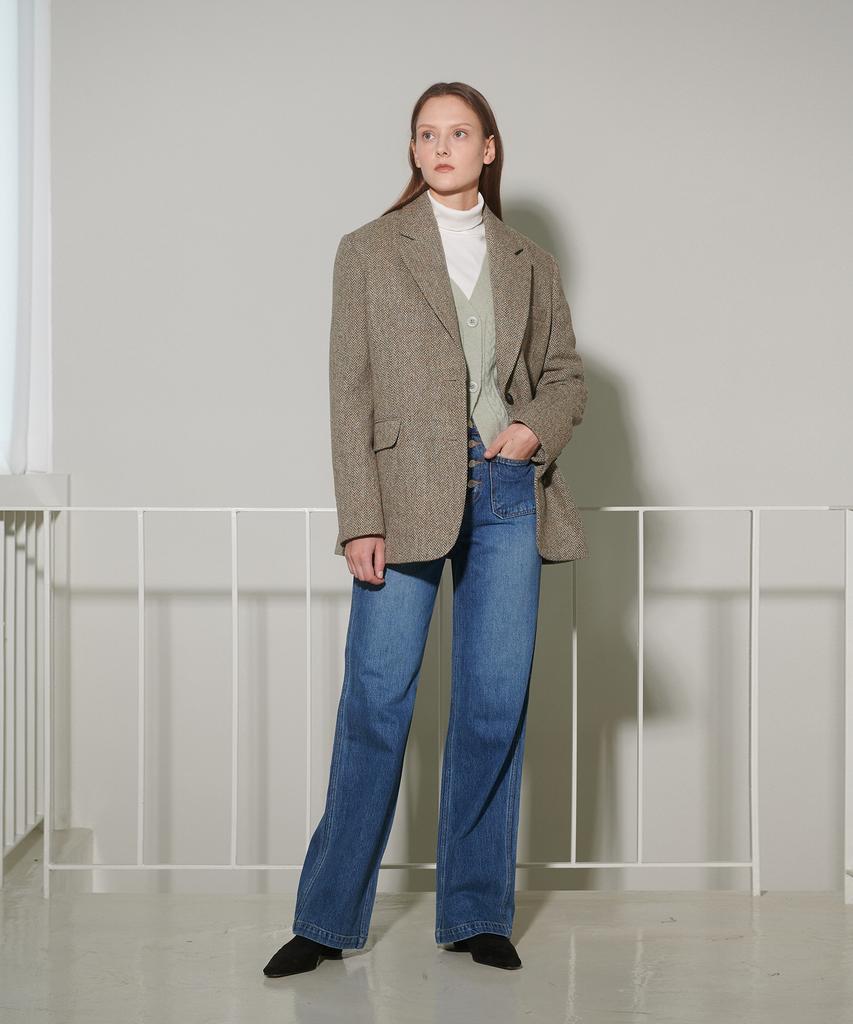 DIEPHOD Ds2_1831#Button Pocket Straight Denim