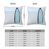 Beach Surfboard Square Pillowcase Polyester Linen Velvet Printed Zip Decor Sofa Cushion Case 45x45