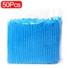 50/100pcs Disposable Bouffant Caps Stretch Net Hair Head Cover Non Woven Fabric Dust Strip Hat Cooking Kitchen Bathroom Supplies