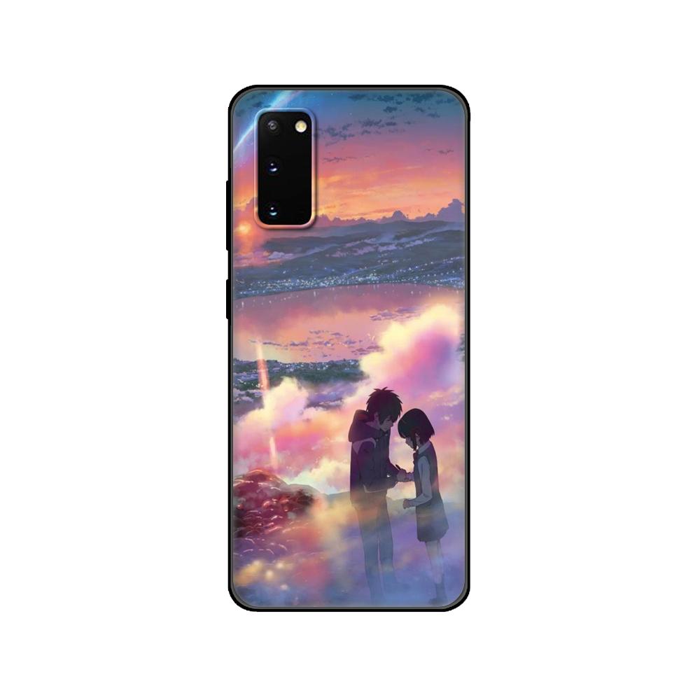 Black tpu Case For Samsung galaxy S20 /S20 PLUS/S20 ultra/S20+ /S20FE back cover Your Name