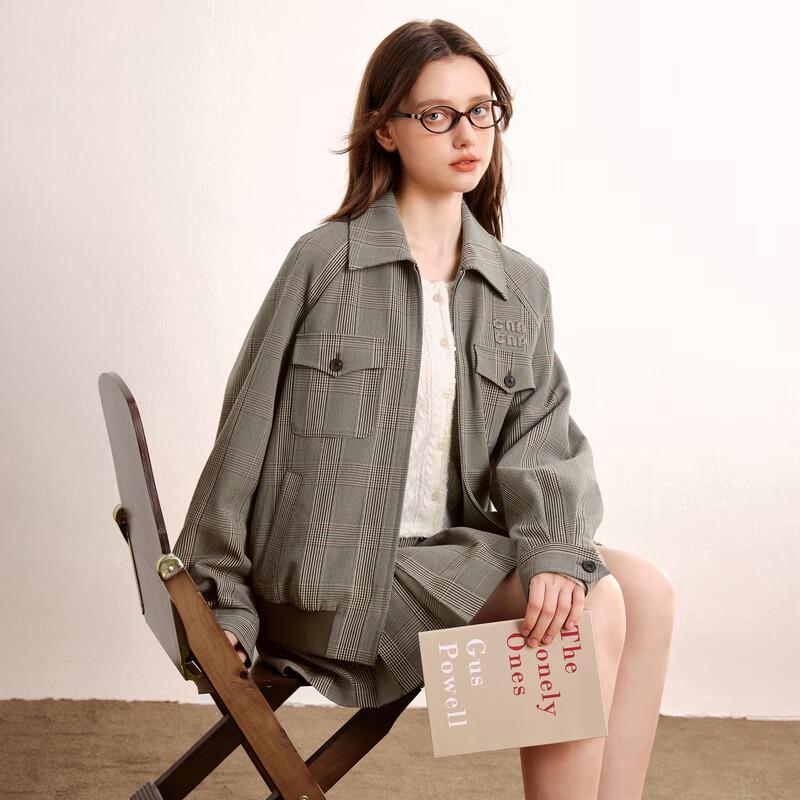 

Куртка Ledian в клетку пэчворк со стойкой M