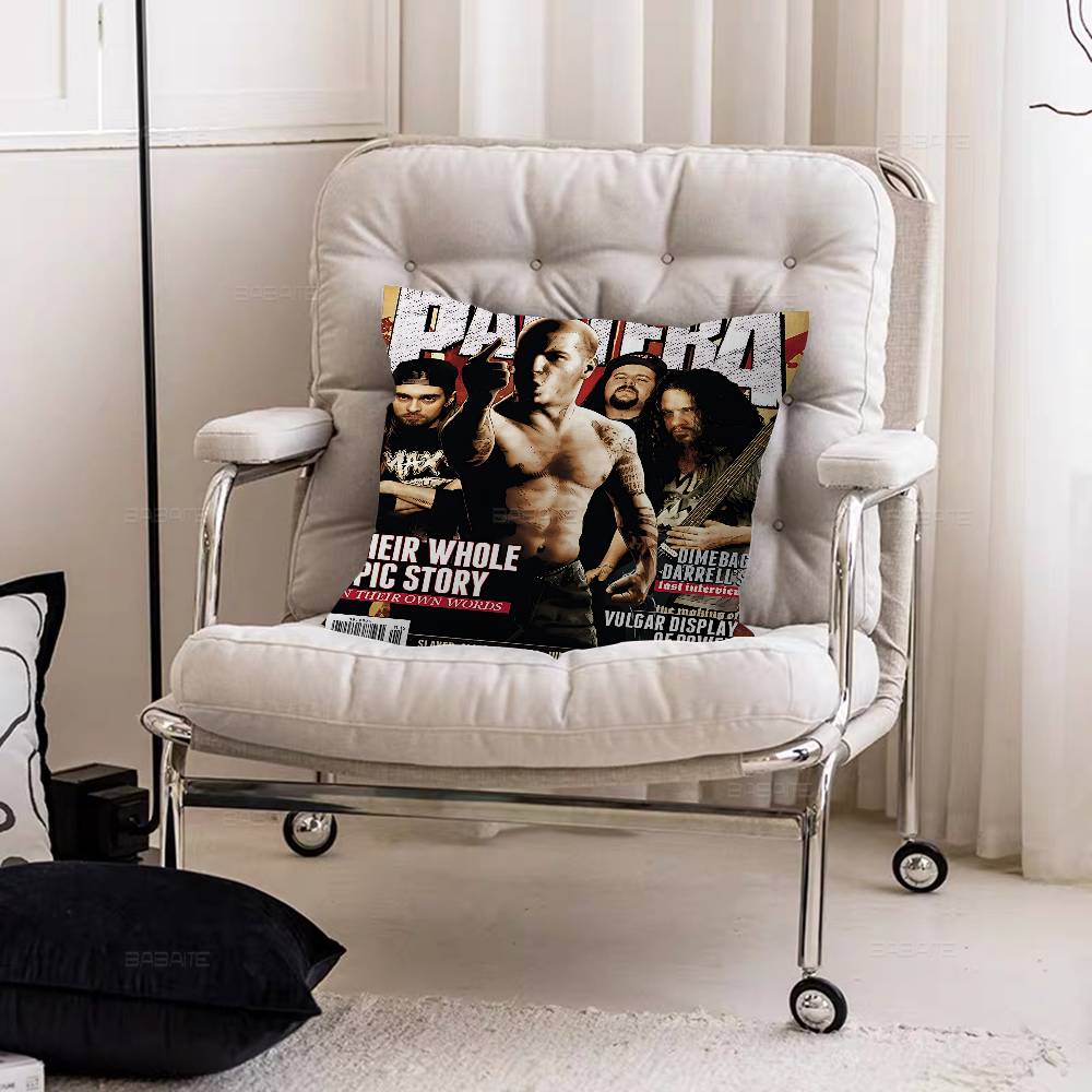 P-Pantera Band Pillow Cushion Cover Pillowcase Living Room Sofa Home Decor Customized