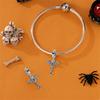 Halloween Party Copper Gothic Retro Cross Bat Patterned Pendant Bead Fit Charms Diy Bracelet For Jewelry Making Women Gifts