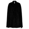 Women's Fashionable And Sexy Color Stand Up Collar Cape Sleeve Sequin Party Dress