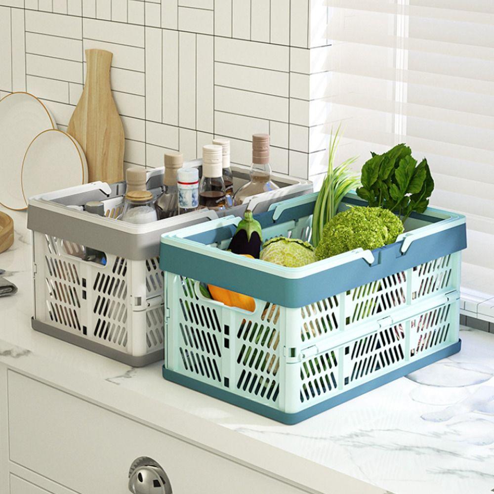 Stackable Folding Storage Basket Thickened Collapsible Storage Crate  Camping