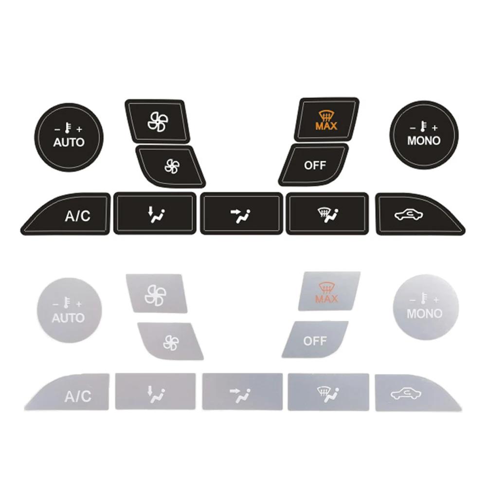 For Ford Focus MK2 Interior Decal Silver Button Repair Stickers for Air Conditioner for Ford Focus 2 Interior Tuning Accessories