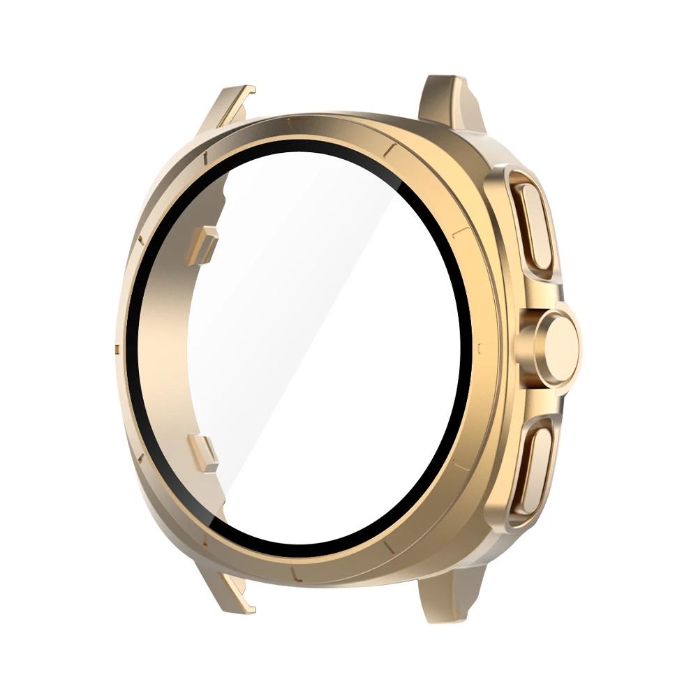 Glas + Hülle für Samsung Galaxy Watch 7 44/40 mm, [wird zum Ultra 47 mm Upgrade] Rundum-Schutzhülle