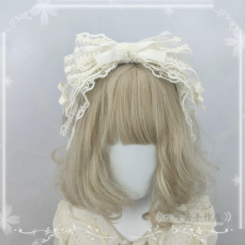 Original Handmade Lace Bow Hairpin Lolita Hair Accessories Headdress Hairpin Hair Accessories Headgear