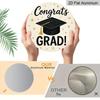 2D Flat, 1pc Round Aluminum Sign, "Congrats Grad!" Graduation Design, Simple Mortarboard & Gold Star Metal Wall Art, Minimalist Decor for Grad Party