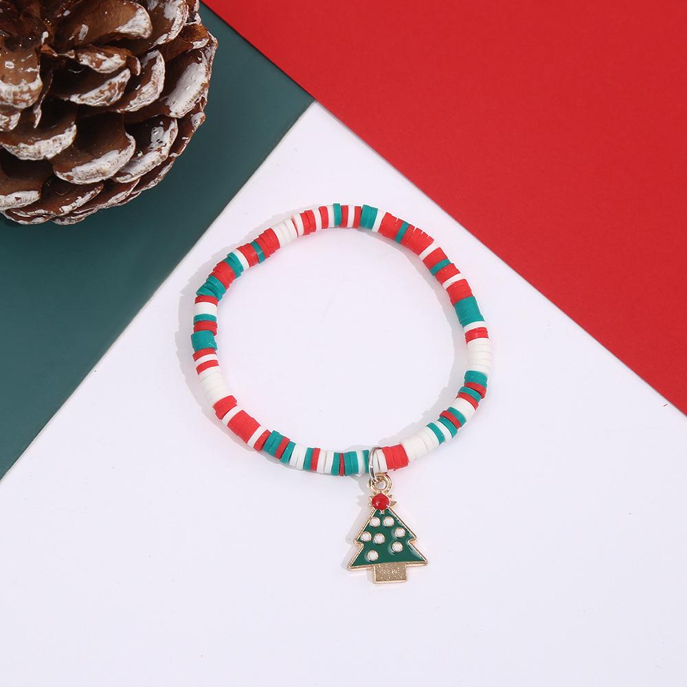 

Хит продаж Рождественский браслет: Дизайн бусин Санта Клаус, Елка и Олень для детей