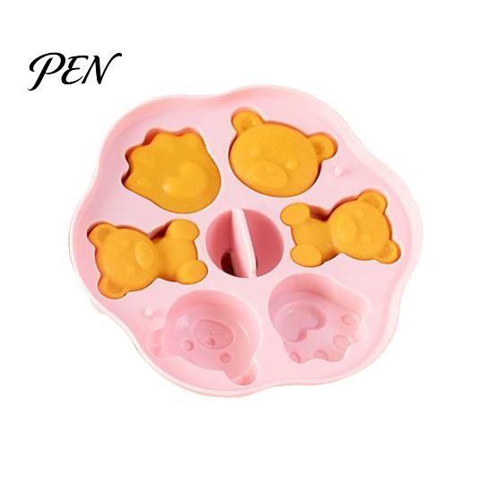 Small Dessert Molds Silicone Bear Cake Mold, Steamer Safe Food Baking Pan for Kids, DIY Making Tools Non Stick Reusable Heatproof Muffin Pudding Jelly