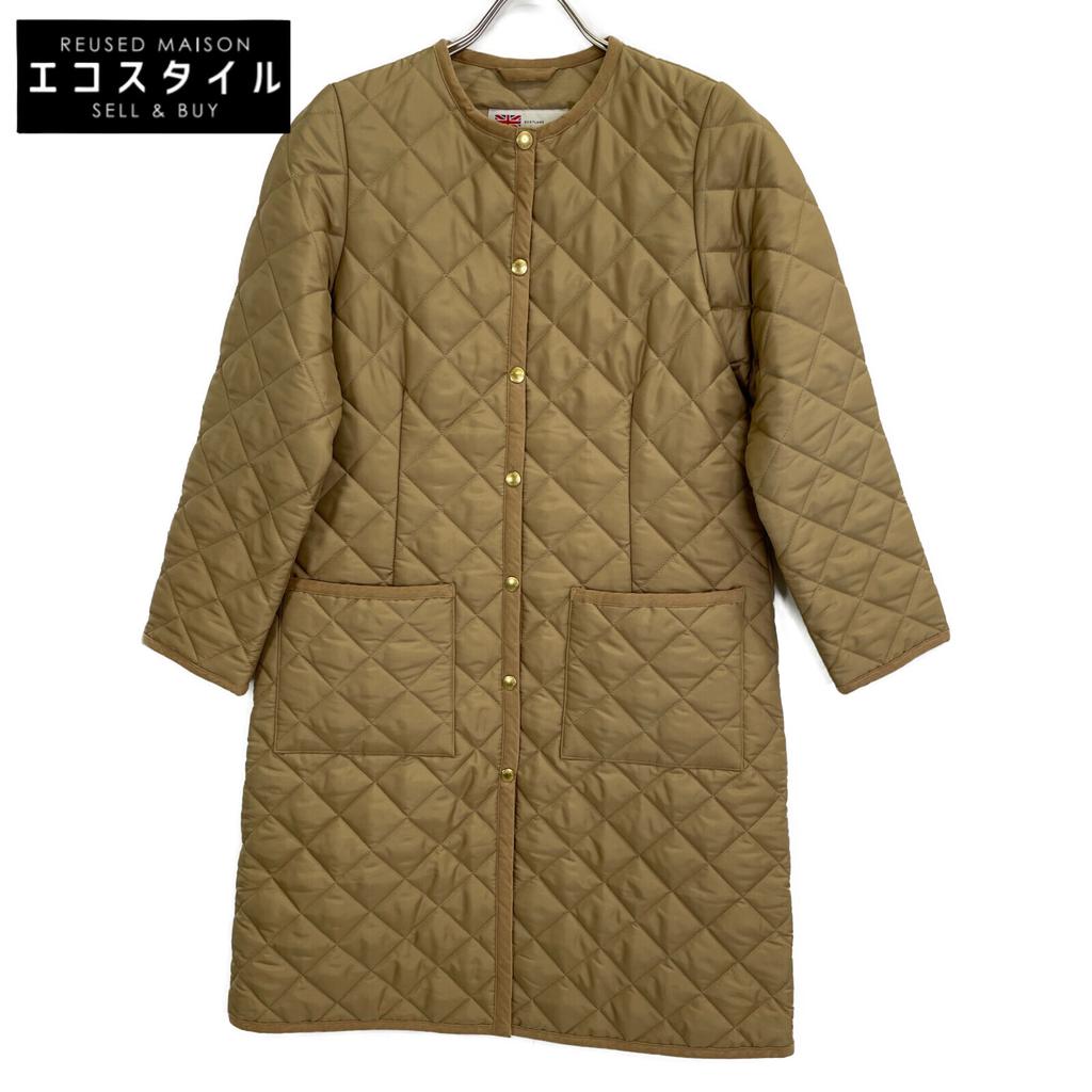 TRADITIONAL WEATHERWEAR Beige quilted stand collar coat Jacket 34 beigeUsed