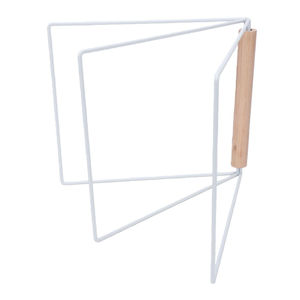 Countertop Dishcloth Drying Rack White Metal 3 Arms Hand Towel Stand for Kitchen Bathroom