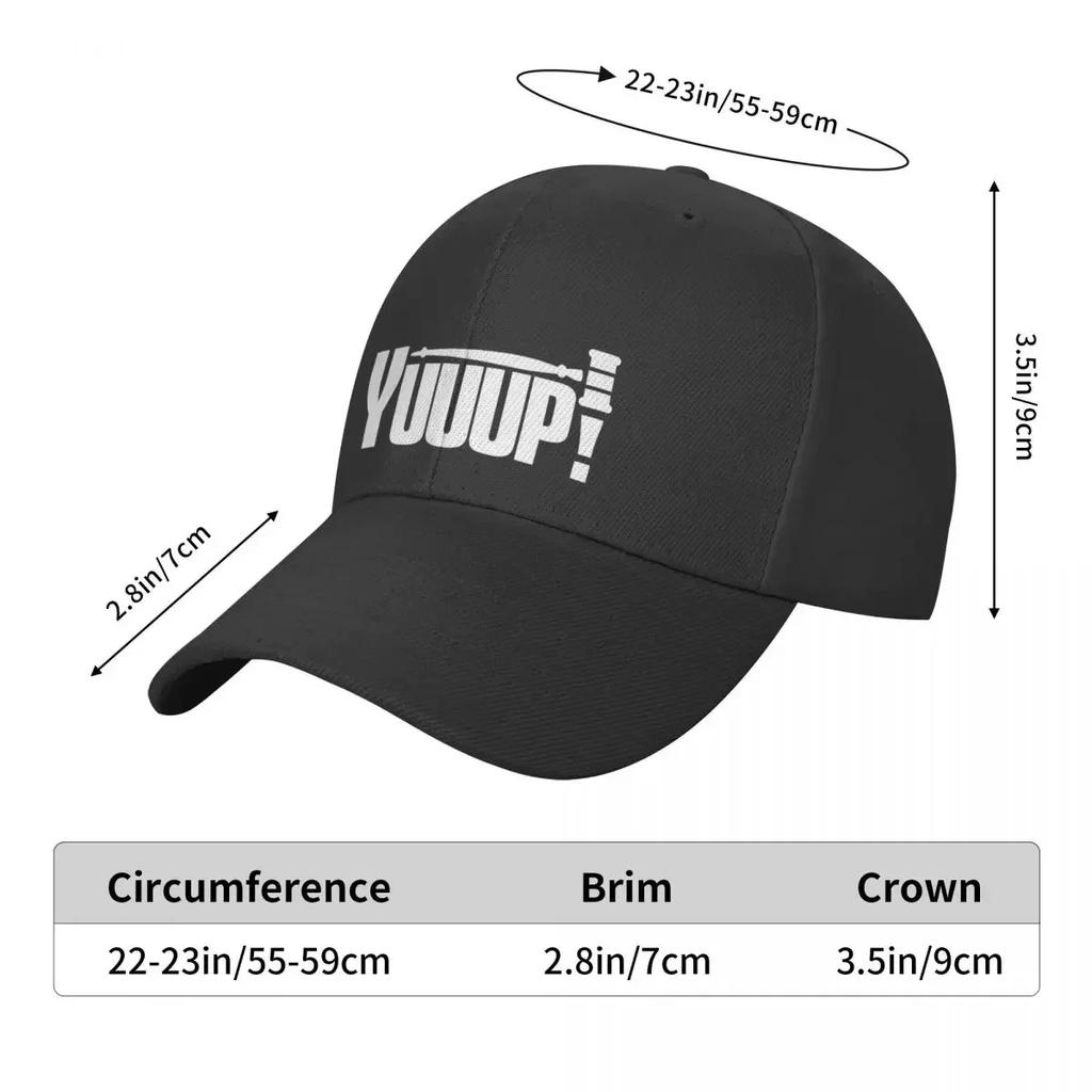 Yuuup! Popular Auctioneer Saying with Auction Hammer Baseball Cap Christmas Hat Golf Cap Hat Beach Men's Caps Women's