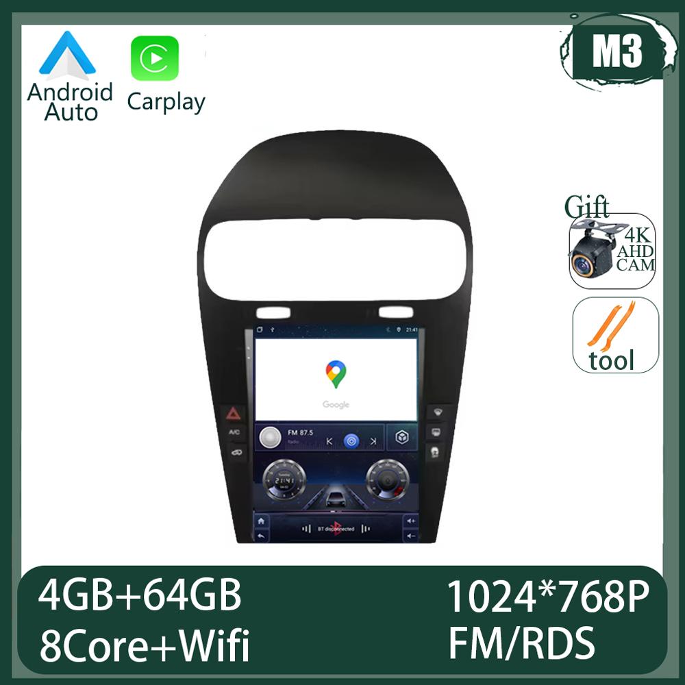Car Radio Android 13 For Dodge Journey 2013 - 2016 Wireless Carplay Head Unit 2 Din Wifi 4G Car Radio Video Multimedia Player