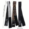 3pcs Wig Elastic Band Silvery Leopard Black Lace Melting Band for Laying Edges Down Meling Lace Wig Band Adjustable Band