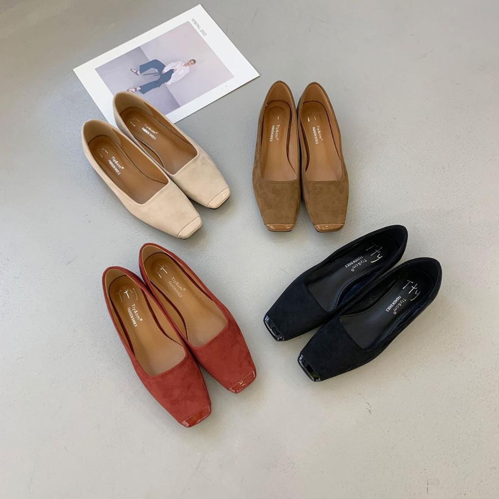 Fashion Bailamos Women Soft Ballet Flats Foldable Roll-Up Shoes Brief Square Toe Grandma Shoes Woman Retro Moccasins Slip On Loafers Muj