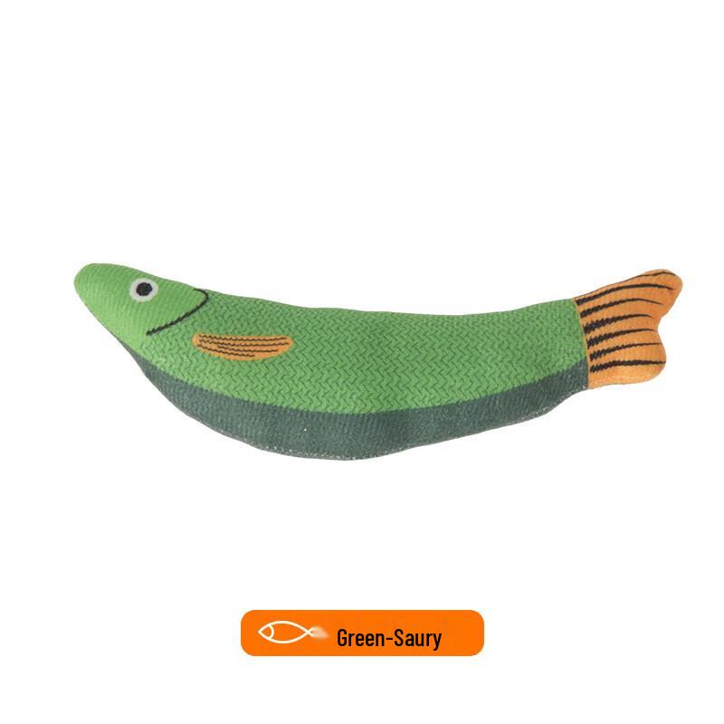 Realistic Plush Fish Cat Chew Toy