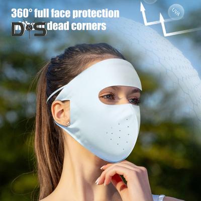 Sunscreen Face Guard Lightweight Ice Silk Fabric Cool Breathable 360 Degree Sun Protection Riding Face Guard