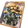 Chinese 3D Wooden Photo Frame with Handmade Preserved Flowers and Storage Box