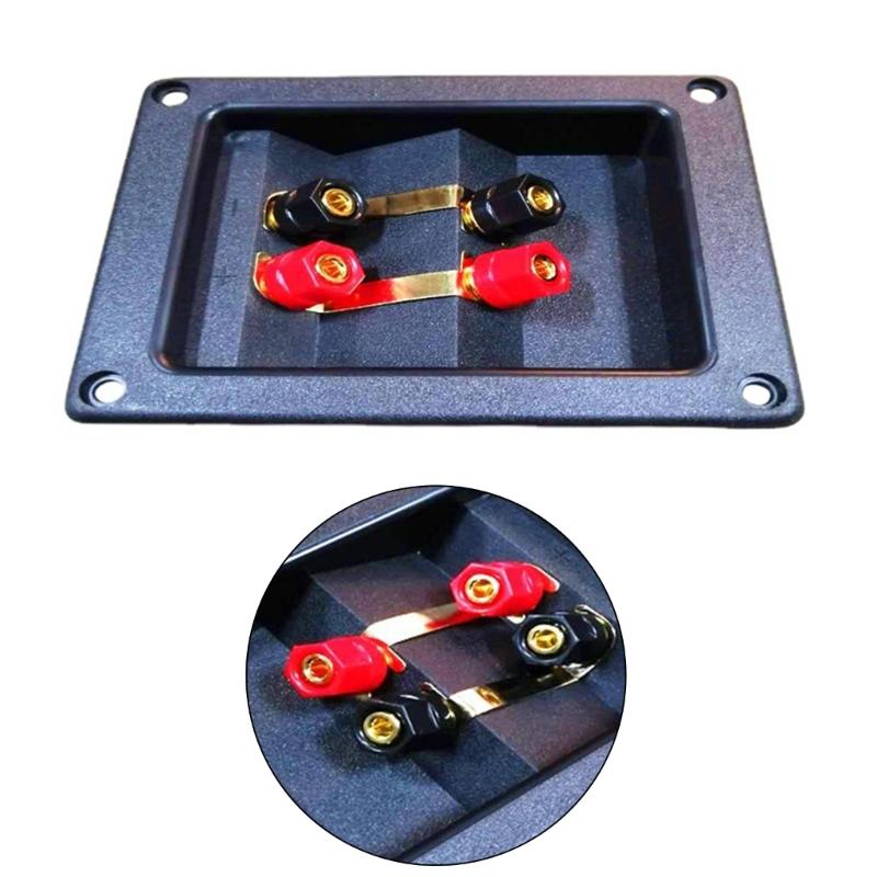 Speaker Junction Box Plastic Electronics Project Container Case Four-position Binding Post Speaker Panel Banana Socket