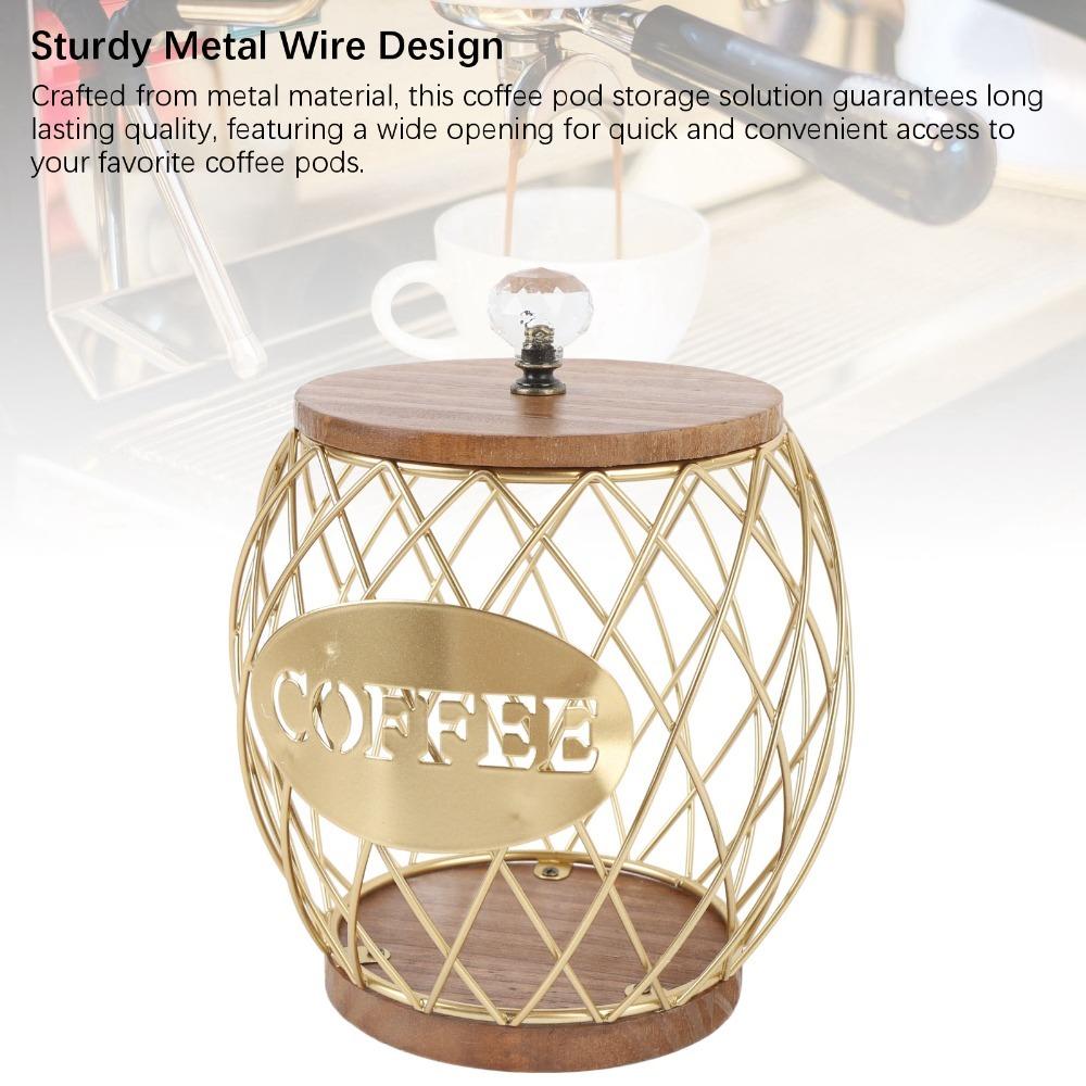 Wooden Base Coffee Pod Storage Fruit Shaped Coffee Pod Rack Coffee Capsule Holder Coffee Station