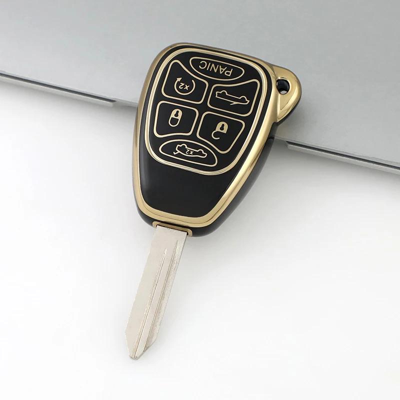 For Jeep Grand Cherokee Wrangler JK Commander for Dodge Nitro Calibe for Chrysler 300C Pacifica TPU Key Cover Case Cap
