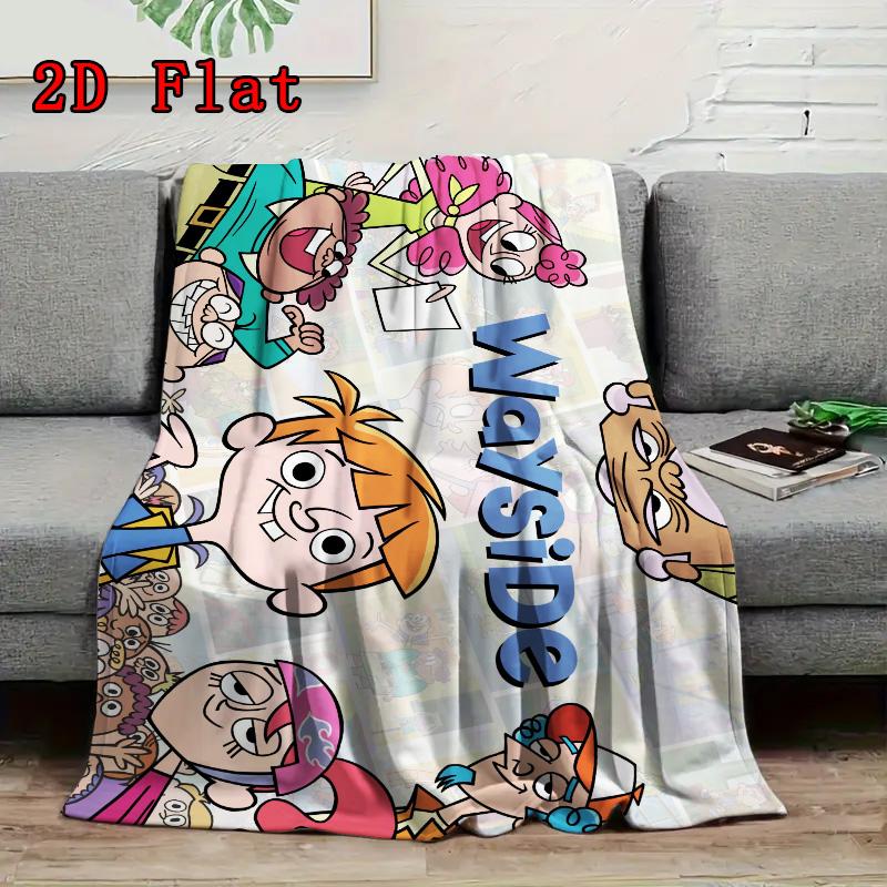 roadside school 2D Flat Pattern Flannel Blanket High quality All Seasons Warmth and Comfort Perfect for Christmas Gifts.DMT0925159