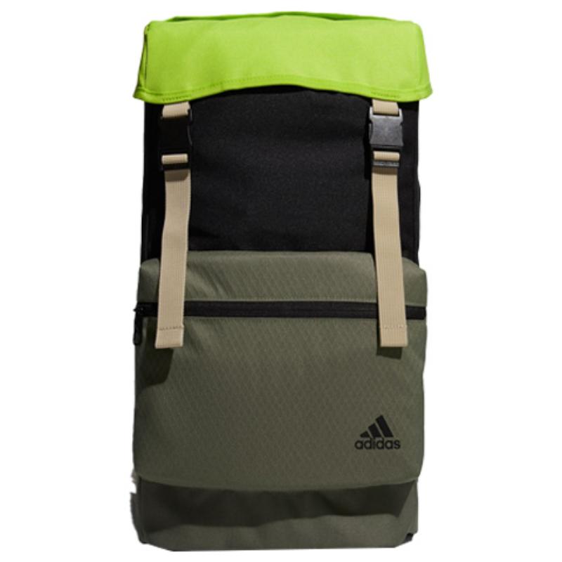 Adidas Polyester Training Bag, Travel Bag, Backpack Unisex Black Patchwork & Ancient Green Adidas GE5784