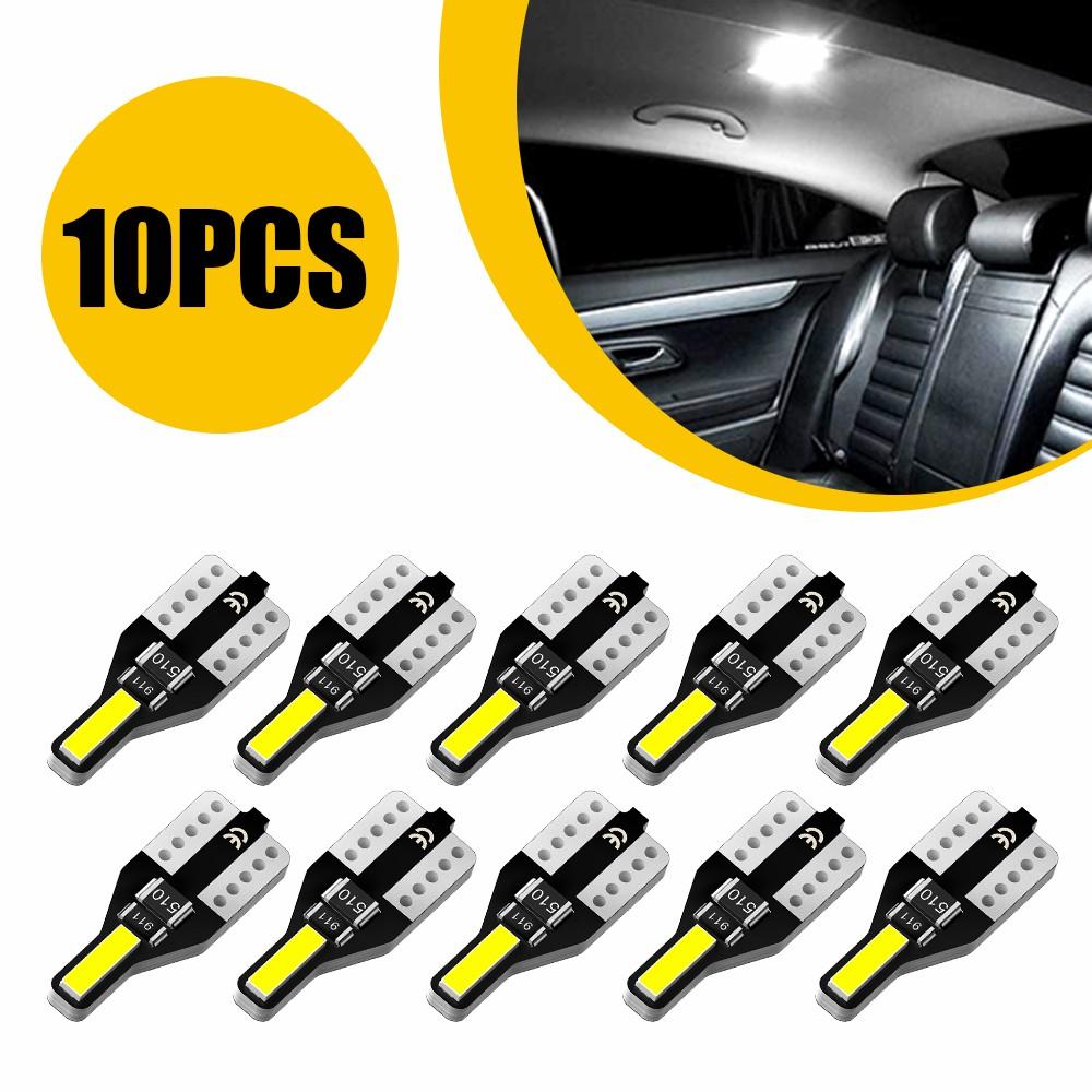 

AUXITO 10x T10 W5W Led Super Bright 6000K Car Interior Bulb Trunk Dome Reading Map Light for ix20 Hyundai i30 Tuscon Accent Roof T10 белый